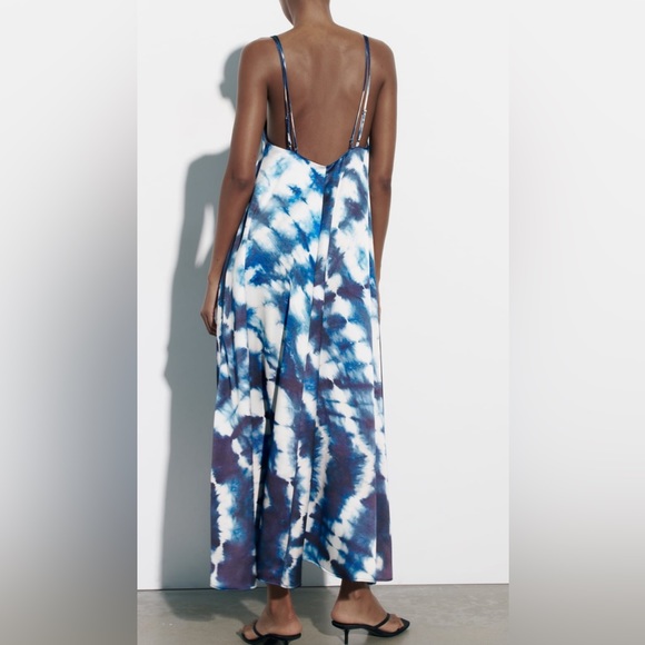 Zara- Tie- Dye midi slip dress- BRAND NEW - Picture 4 of 7